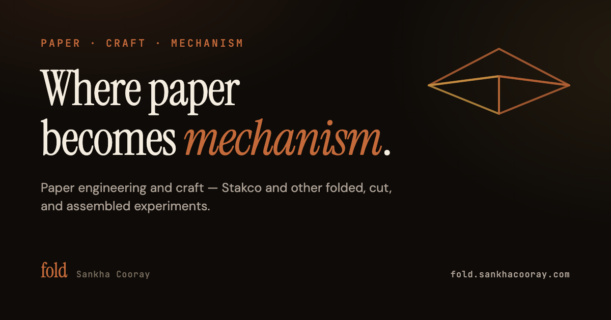 Share preview of fold — Sankha Cooray · paper engineering & craft
